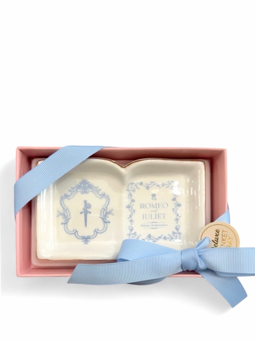 Romeo & Juliet William Shakespeare Book-Shaped Deluxe Trinket Tray (NWT)